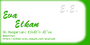 eva elkan business card